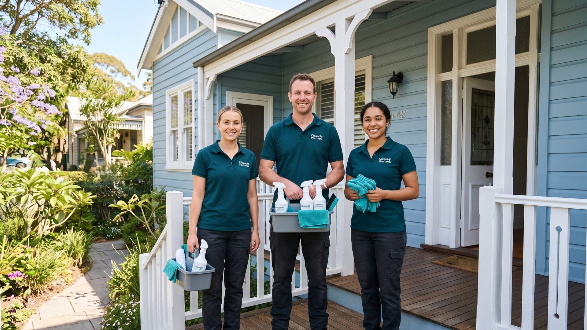 CleanUp Partners Sydney team ready for a property restoration